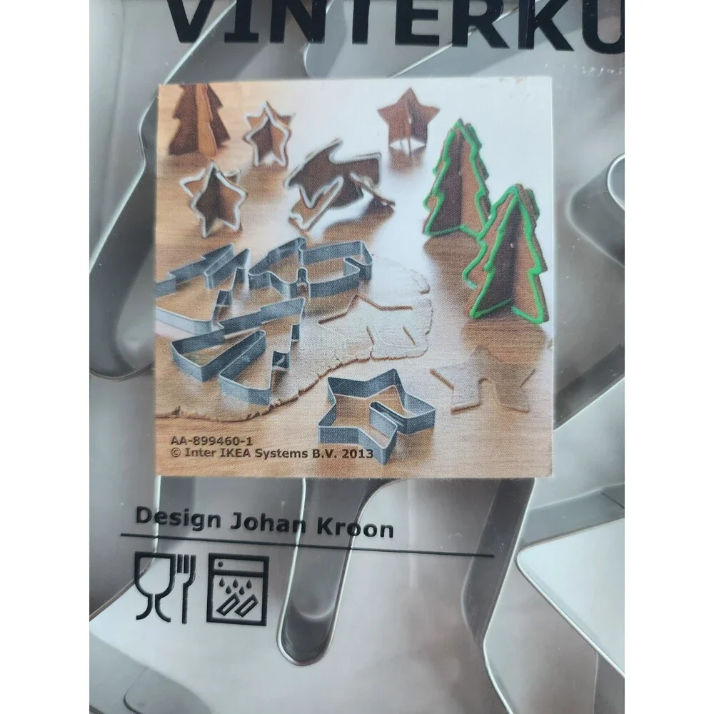 Ikea Snokul Johan Kroon Cookie Cutters Holiday Christmas Tree Star Reindeer B21